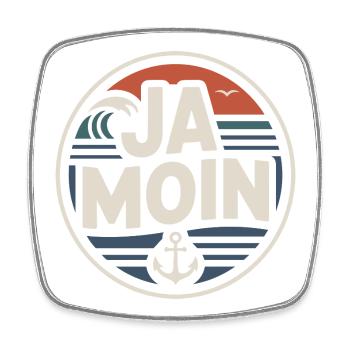 Ja Moin Norddeutschland Hamburg Gamer Meme Moin - Magnet carré - blanc - Devant