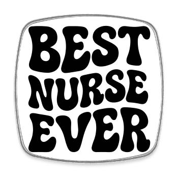 Beste Krankenschwester aller Zeiten - Viereckiger Kühlschrankmagnet - Weiß - Vorne