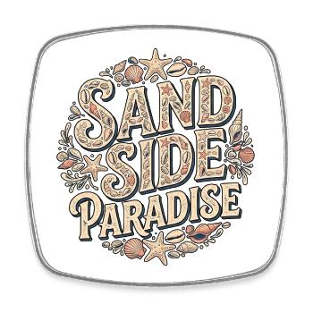 Shell Paradise - Square fridge magnet - white - Front