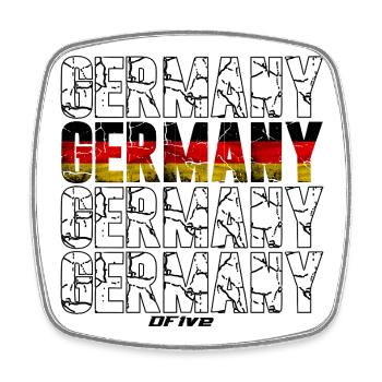 Grunge Germany Flag Typography - Square fridge magnet - white - Front