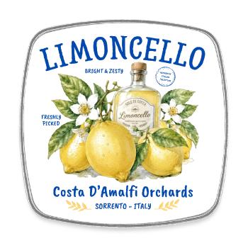 Limoncello Orchard Citrus Art - Square fridge magnet - white - Front