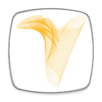 Abstrakte Orange Sinewave - Viereckiger Kühlschrankmagnet - Weiß - Vorne