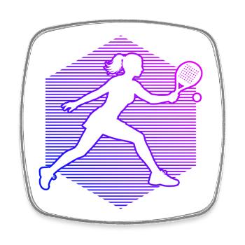 Padel Accessories Design for Padel Learning to Play Fans - Square fridge magnet - white - Front