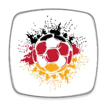 Explo_Ball_Nations - Viereckiger Kühlschrankmagnet - Weiß - Vorne