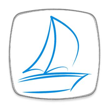 Sailing Sailboat Sailors - Square fridge magnet - white - Front