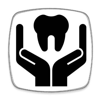 Dentist, Dental Hygiene, Dental Practice - Square fridge magnet - white - Front