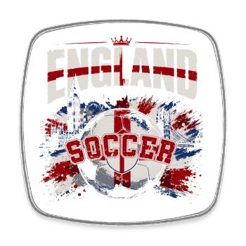England Football | Soccer - Square fridge magnet - white - Front