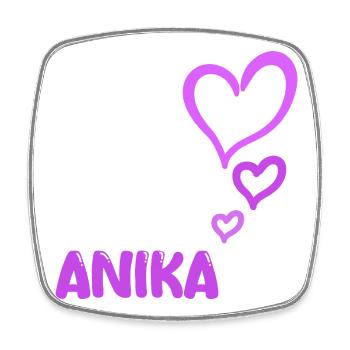 Anika comme nom - Magnet carré - blanc - Devant