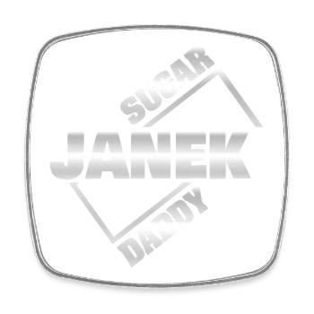 Janek d’argent - Magnet carré - blanc - Devant