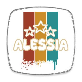 Cadeau pour Alessia - Magnet carré - blanc - Devant