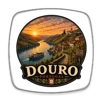 Douro Portugal Fluss Weinberge Altstadt Kanal - Viereckiger Kühlschrankmagnet - Weiß - Vorne