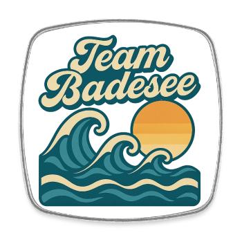 Équipe Bathing Lake Surf & Sunset - Magnet carré - blanc - Devant