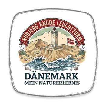 Rubjerg Knude Leuchtturm Dänemark - Viereckiger Kühlschrankmagnet - Weiß - Vorne
