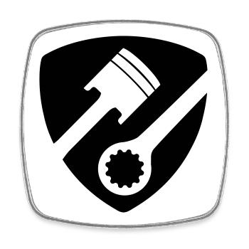 Automotive Mechatronics Technician Piston and Tool - Square fridge magnet - white - Front