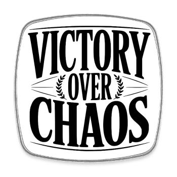 Victory Over Chaos - Square fridge magnet - white - Front
