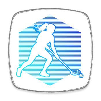 Idée cadeau Innebandy pour un joueur de floorball - Magnet carré - blanc - Devant