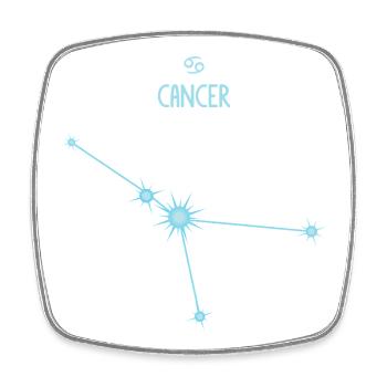 Cancer Zodiac Sign Star Constellation Pastel Blue - Square fridge magnet - white - Front