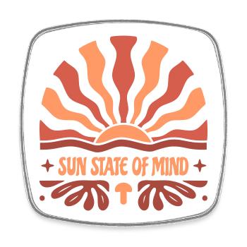 Un état d’esprit solaire : un été inspiré de la nature - Magnet carré - blanc - Devant