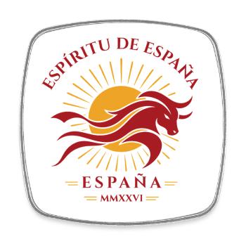 Spain Spirit Sunhorse Emblem - Square fridge magnet - white - Front