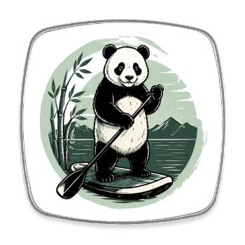 Drôle de planche de paddle SUP Stand Up paddle - Magnet carré - blanc - Devant