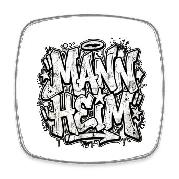 Mannheim Graffiti Hip Hop - Square fridge magnet - white - Front
