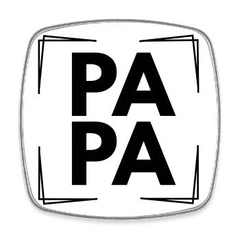 Dad - Square fridge magnet - white - Front