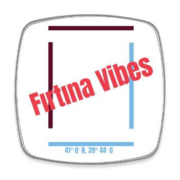 Firtina Vibes Trabzon - Square fridge magnet - white - Front