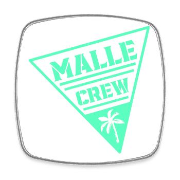 Écusson du triangle de la Mille Crew Mint - Magnet carré - blanc - Devant