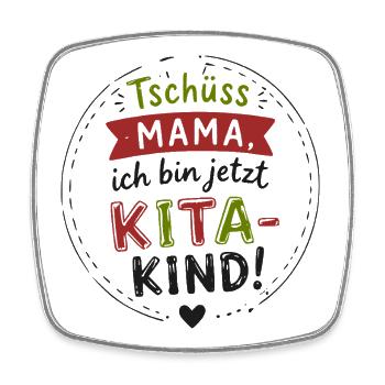 Kita Kind Abschied Motiv - Viereckiger Kühlschrankmagnet - Weiß - Vorne