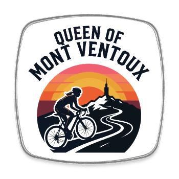 Chemise rétro Reine du Mont Ventoux - Magnet carré - blanc - Devant