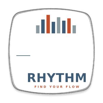 rhythm_design - Viereckiger Kühlschrankmagnet - Weiß - Vorne