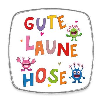 Gute Laune Hose  - Viereckiger Kühlschrankmagnet - Weiß - Vorne