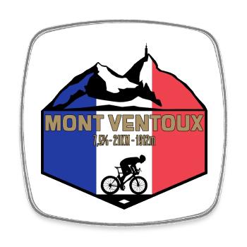Mount Ventoux Deluxe - Viereckiger Kühlschrankmagnet - Weiß - Vorne