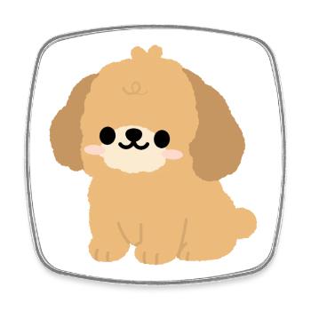 maltipoo - Viereckiger Kühlschrankmagnet - Weiß - Vorne