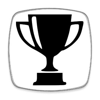 Cup Sports Competition Gift - Square fridge magnet - white - Front