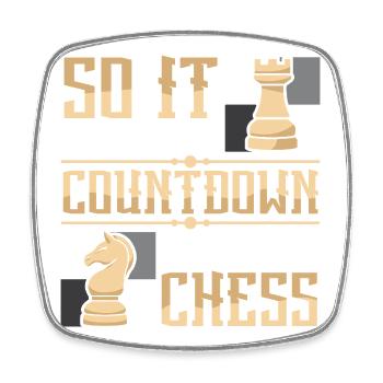 Chess Chess Player Chessboard - Square fridge magnet - white - Front
