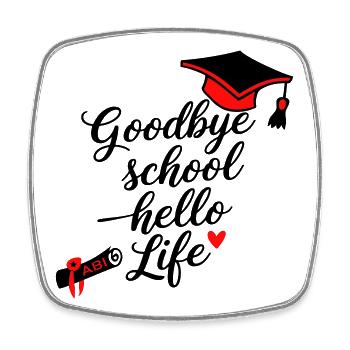 Abitur - Square fridge magnet - white - Front