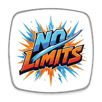 No Limits Éclat Dynamique - Magnet carré - blanc - Devant