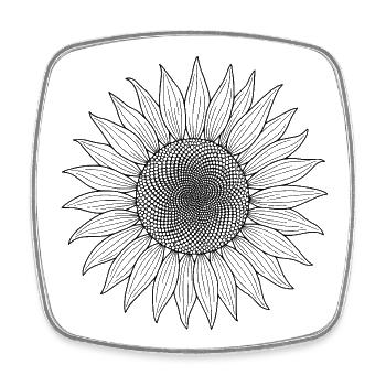 Bohême du tournesol - Magnet carré - blanc - Devant