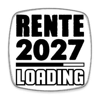 Chargement de la pension 2027 - Magnet carré - blanc - Devant
