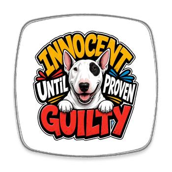 Bull Terrier - Square fridge magnet - white - Front