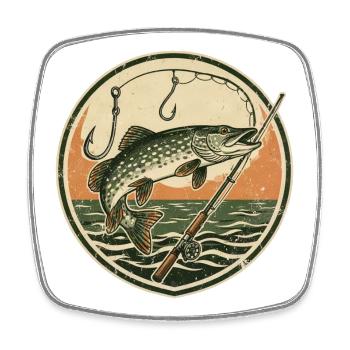 Petri Heil - Square fridge magnet - white - Front