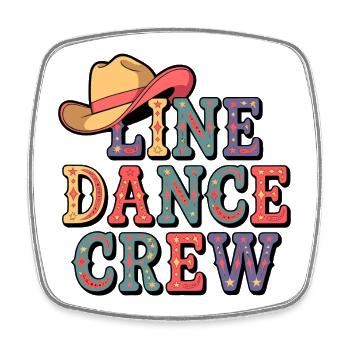 Country Line Dance - Square fridge magnet - white - Front