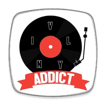Vinyl - Square fridge magnet - white - Front