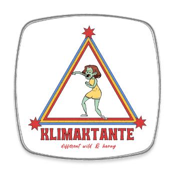 Climactic Zombie Triangle - Square fridge magnet - white - Front