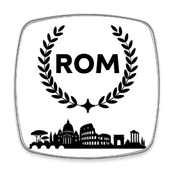 Horizon de Rome - Magnet carré - blanc - Devant