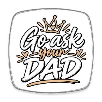 Mother -funny gift- - Square fridge magnet - white - Front