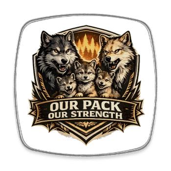 Pack Unity Crest - Square fridge magnet - white - Front