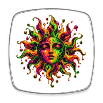 Solare Träumerei - Viereckiger Kühlschrankmagnet - Weiß - Vorne