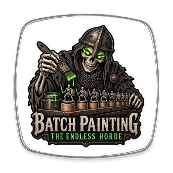 Batch Painting – The Endless Horde Skelett - Viereckiger Kühlschrankmagnet - Weiß - Vorne
